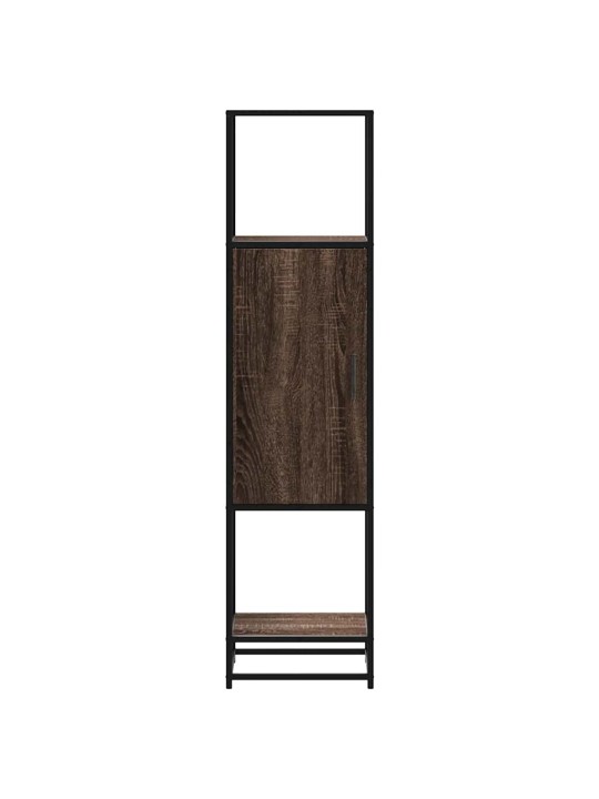 Skříň highboard hnědý dub 35,5x35x139 cm kompozit a kov