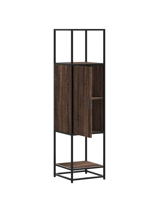Skříň highboard hnědý dub 35,5x35x139 cm kompozit a kov