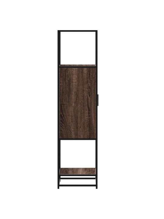 Skříň highboard hnědý dub 35,5x35x139 cm kompozit a kov