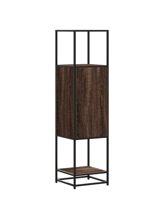 Skříň highboard hnědý dub 35,5x35x139 cm kompozit a kov
