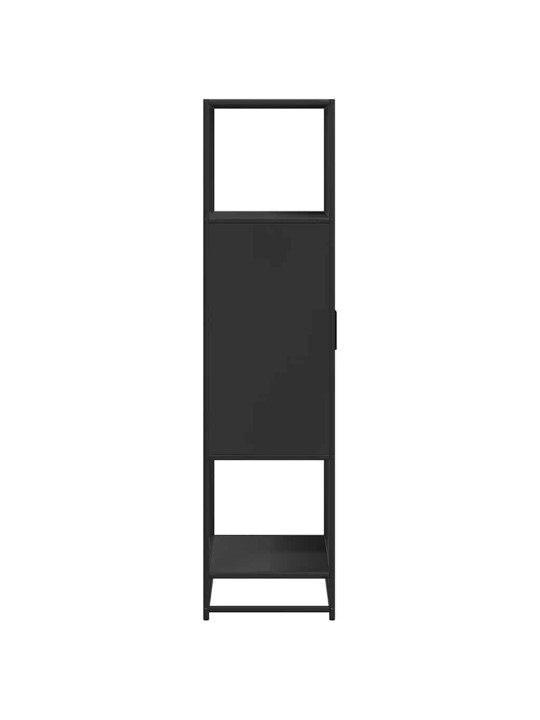 Skříň highboard černá 68 x 35 x 139 cm kompozitní dřevo a kov