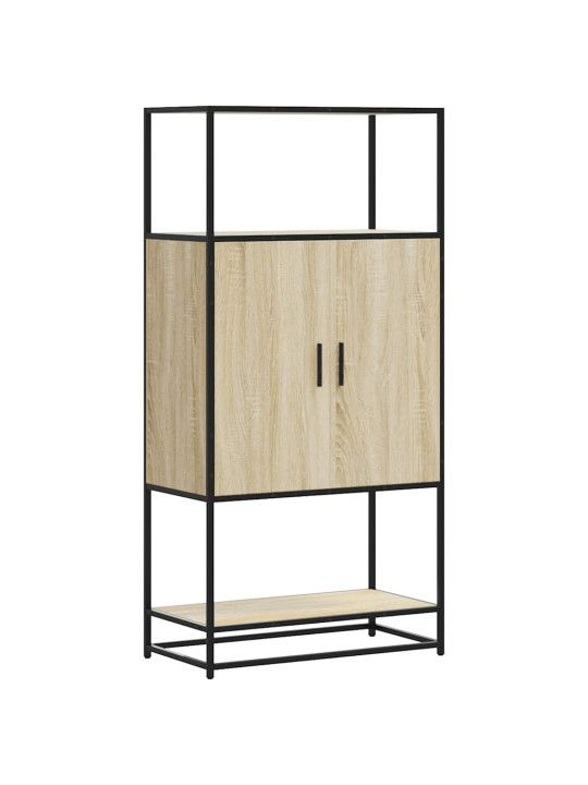 Skříň highboard dub sonoma 68x35x139 cm kompozitní dřevo a kov