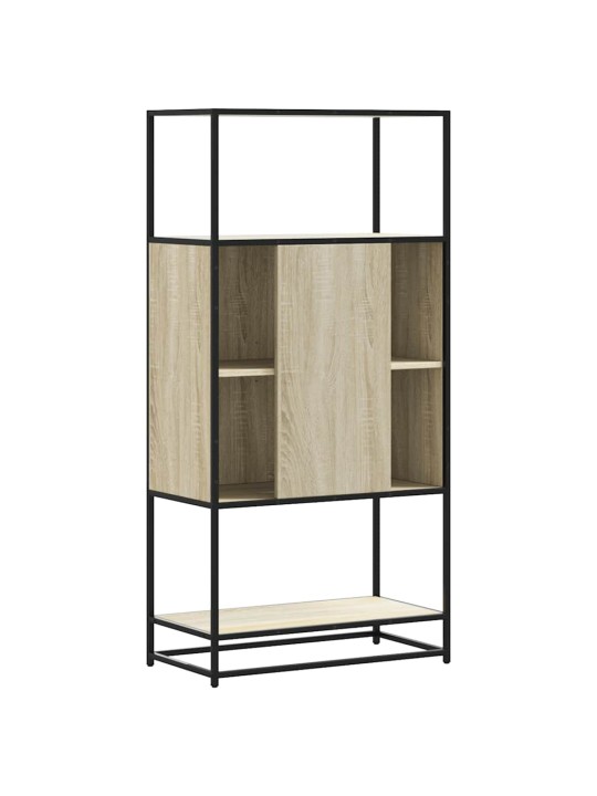 Skříň highboard dub sonoma 68x35x139 cm kompozitní dřevo a kov