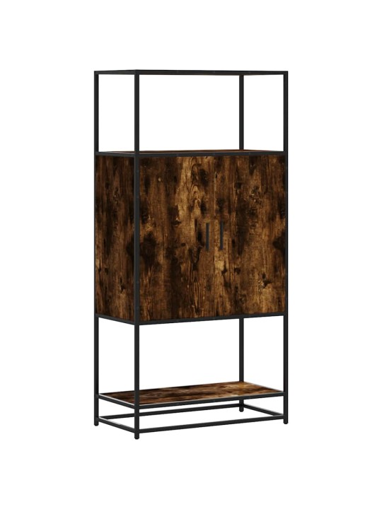Skříň highboard kouřový dub 68x35x139cm kompozitní dřevo a kov