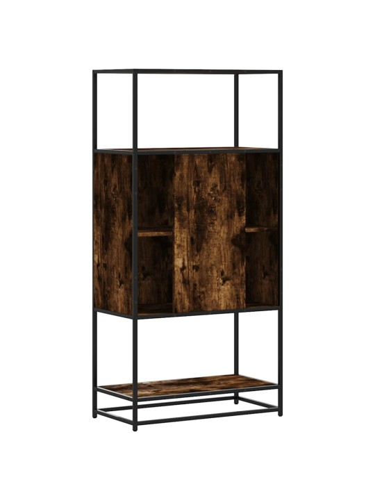 Skříň highboard kouřový dub 68x35x139cm kompozitní dřevo a kov