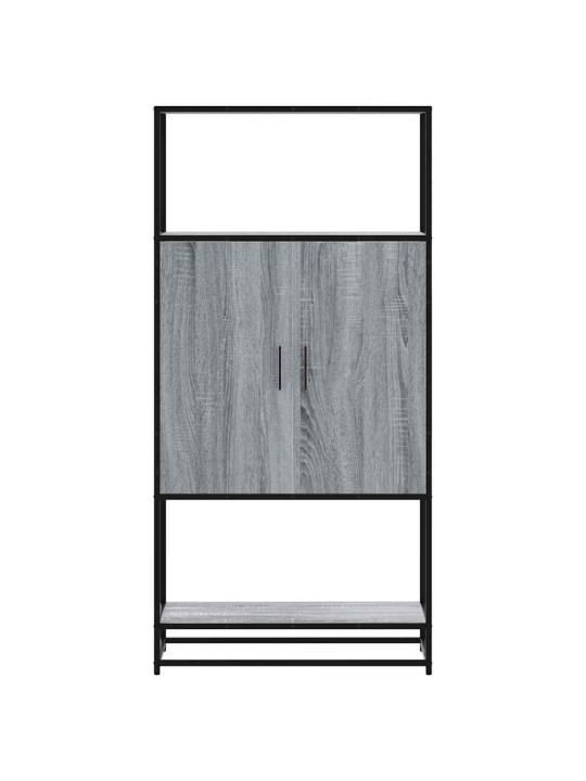 Skříň highboard šedá sonoma 68x35x139cm kompozitní dřevo a kov