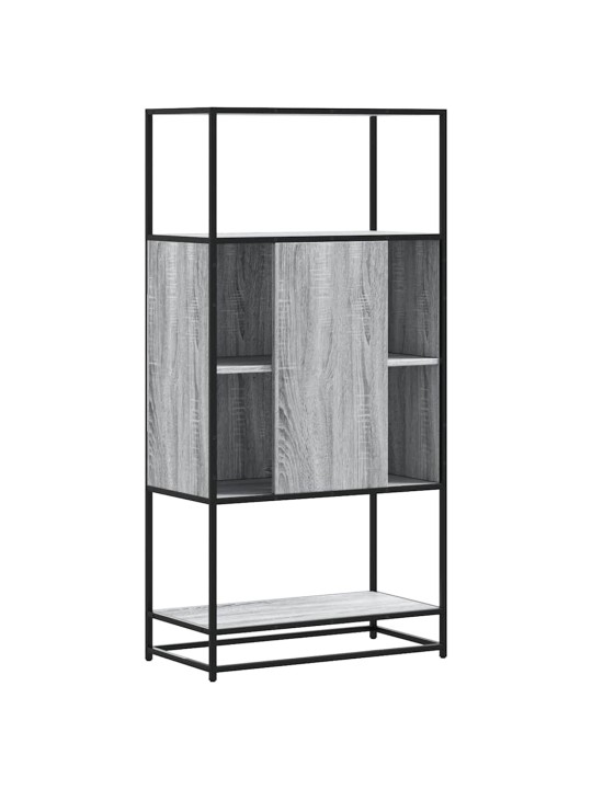 Skříň highboard šedá sonoma 68x35x139cm kompozitní dřevo a kov