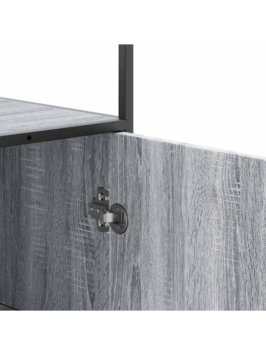 Skříň highboard šedá sonoma 68x35x139cm kompozitní dřevo a kov