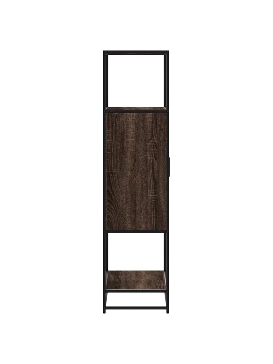 Skříň highboard hnědý dub 68x35x139cm kompozitní dřevo a kov