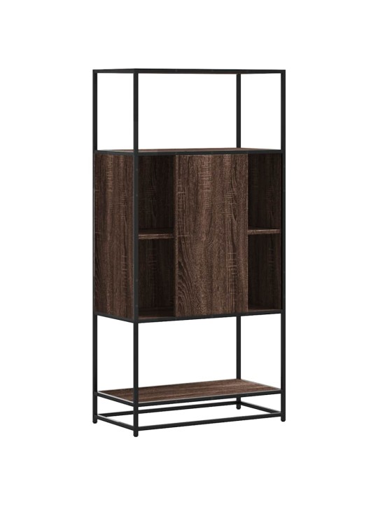 Skříň highboard hnědý dub 68x35x139cm kompozitní dřevo a kov