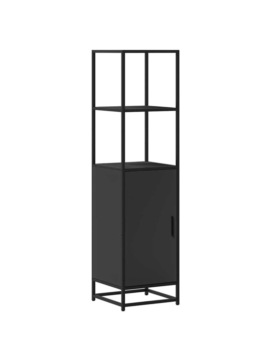 Skříň highboard černá 35,5x35x139 cm kompozitní dřevo a kov