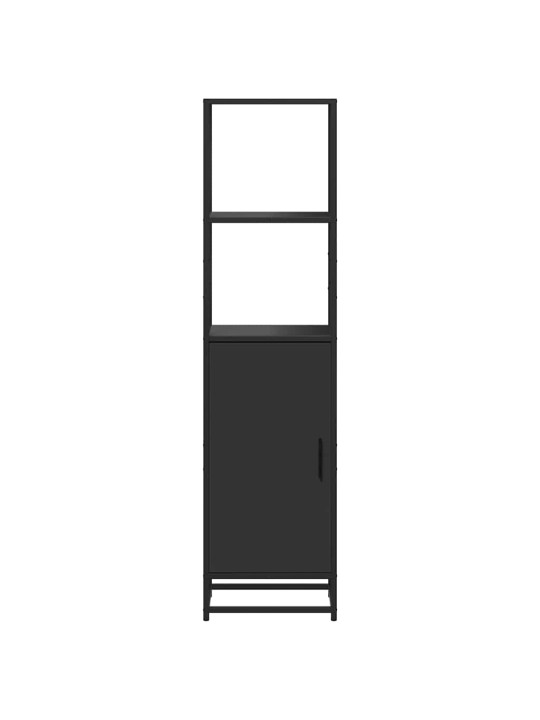 Skříň highboard černá 35,5x35x139 cm kompozitní dřevo a kov