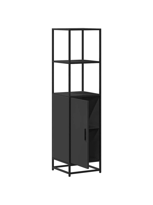 Skříň highboard černá 35,5x35x139 cm kompozitní dřevo a kov