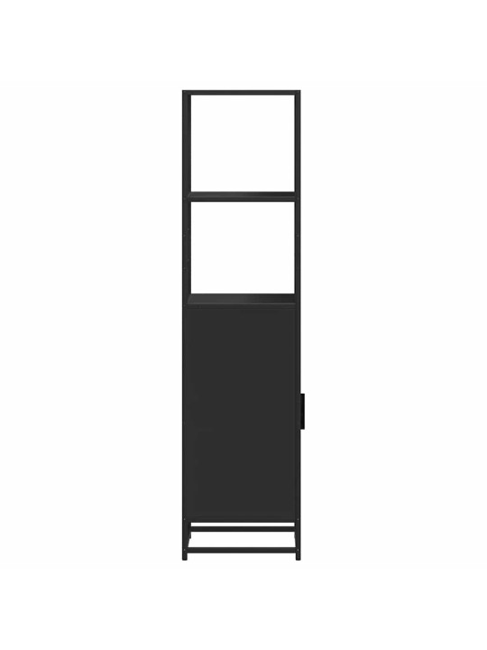 Skříň highboard černá 35,5x35x139 cm kompozitní dřevo a kov