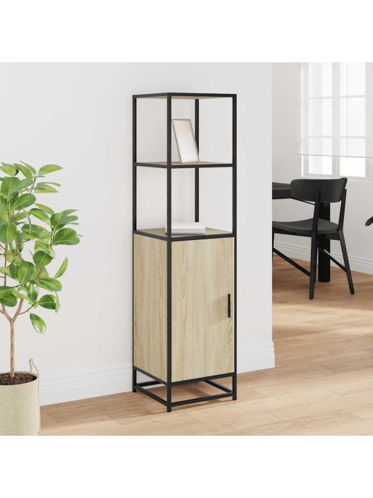 Skříň highboard dub sonoma 35,5x35x139 cm kompozit a kov