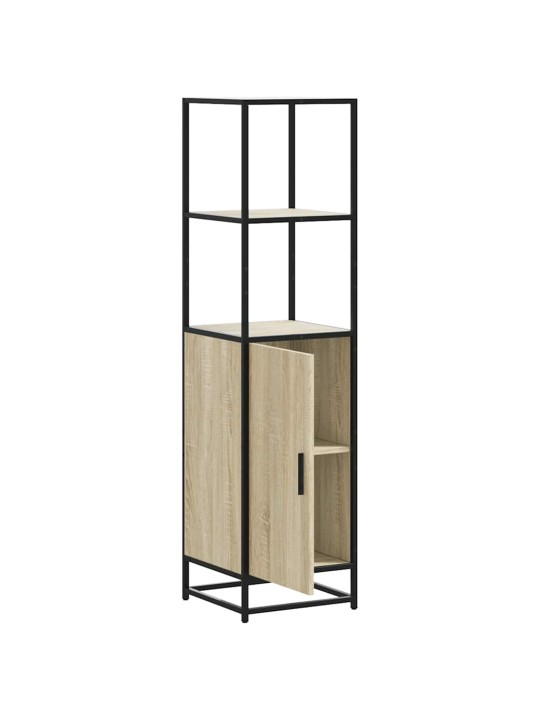 Skříň highboard dub sonoma 35,5x35x139 cm kompozit a kov