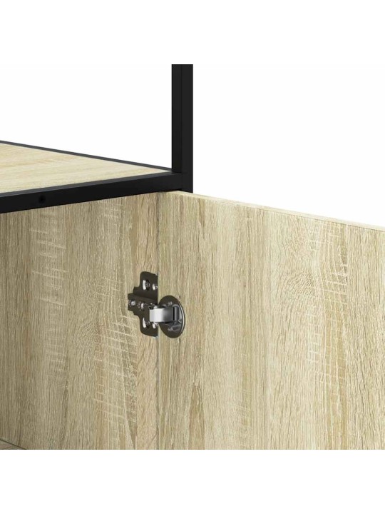 Skříň highboard dub sonoma 35,5x35x139 cm kompozit a kov