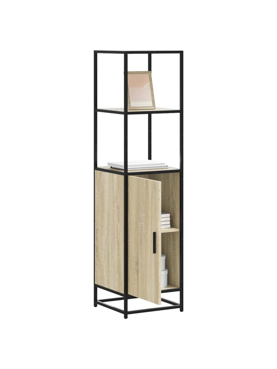 Skříň highboard dub sonoma 35,5x35x139 cm kompozit a kov