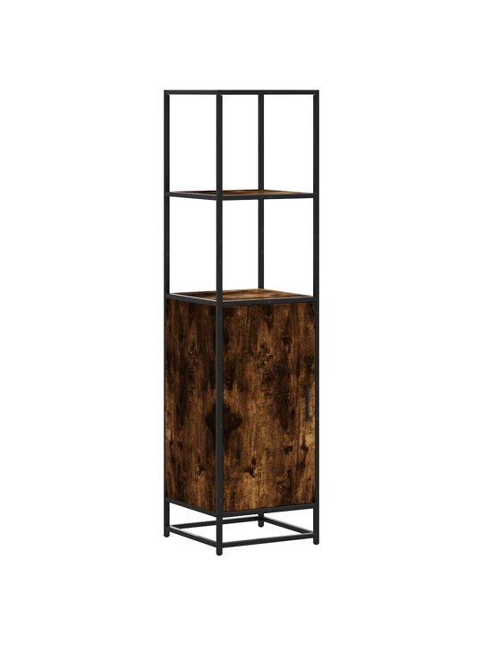 Skříň highboard kouřový dub 35,5x35x139 cm kompozit a kov