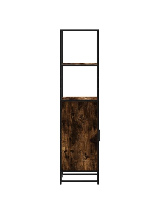 Skříň highboard kouřový dub 35,5x35x139 cm kompozit a kov