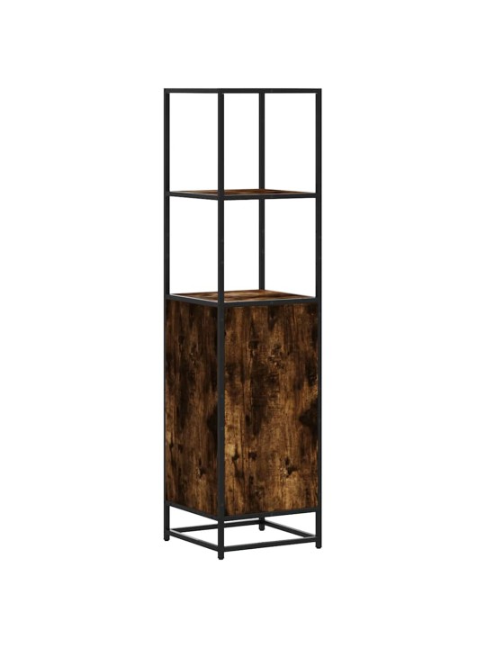 Skříň highboard kouřový dub 35,5x35x139 cm kompozit a kov