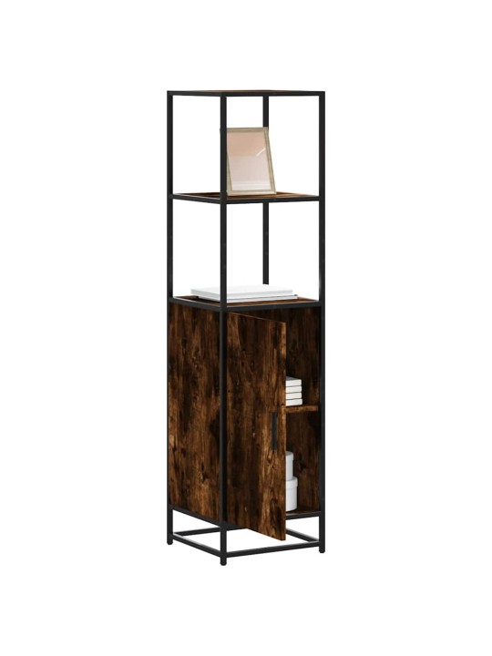 Skříň highboard kouřový dub 35,5x35x139 cm kompozit a kov