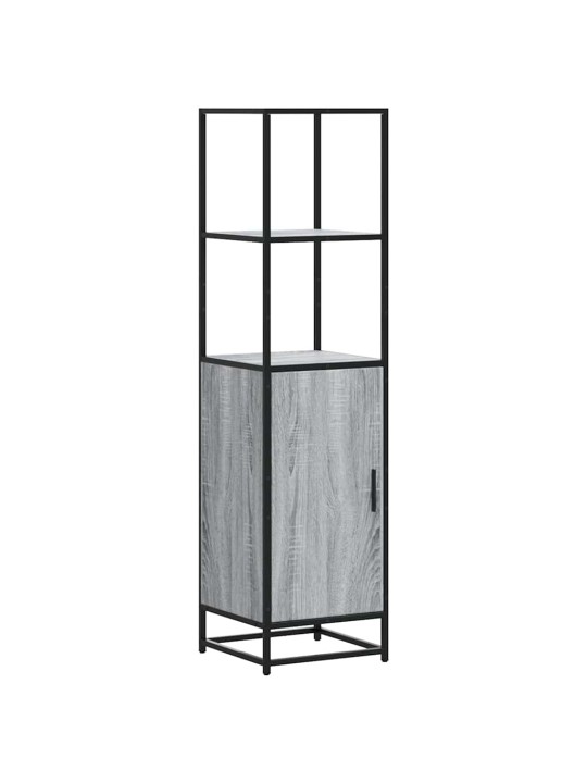 Skříň highboard šedá sonoma 35,5x35x139 cm kompozit a kov