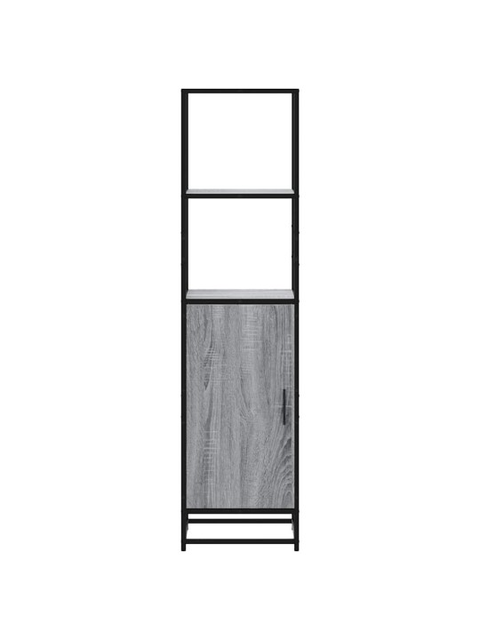 Skříň highboard šedá sonoma 35,5x35x139 cm kompozit a kov
