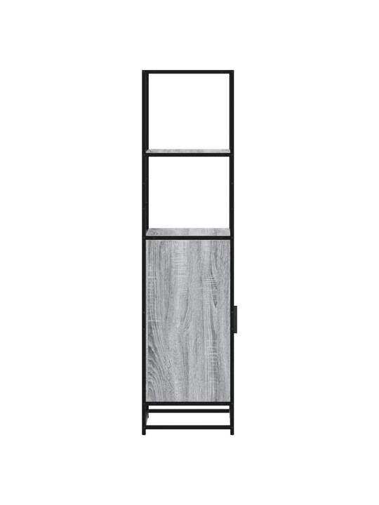 Skříň highboard šedá sonoma 35,5x35x139 cm kompozit a kov
