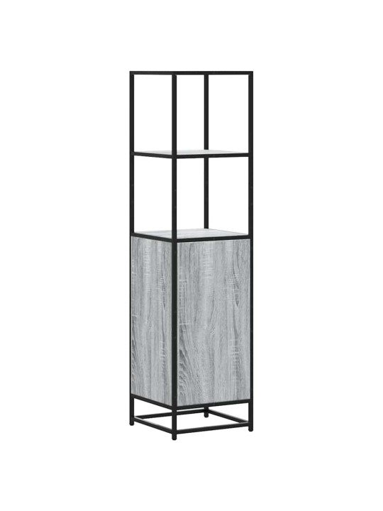 Skříň highboard šedá sonoma 35,5x35x139 cm kompozit a kov