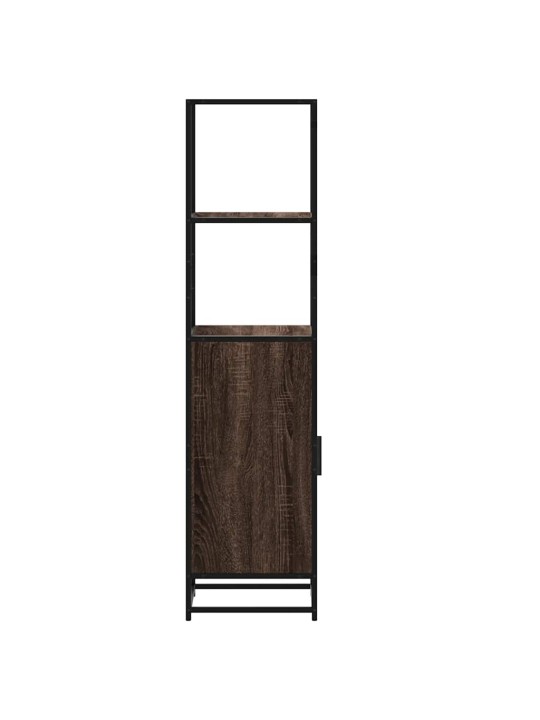 Skříň highboard hnědý dub 35,5x35x139 cm kompozit a kov