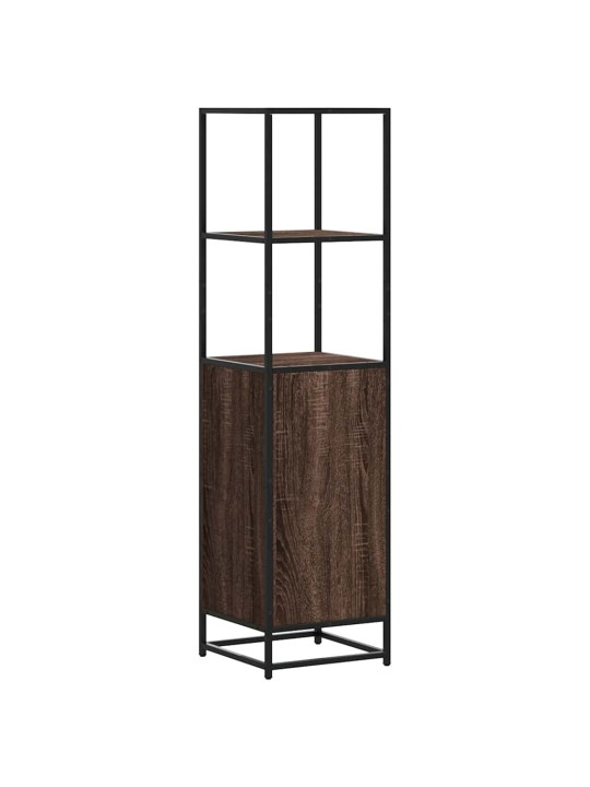 Skříň highboard hnědý dub 35,5x35x139 cm kompozit a kov