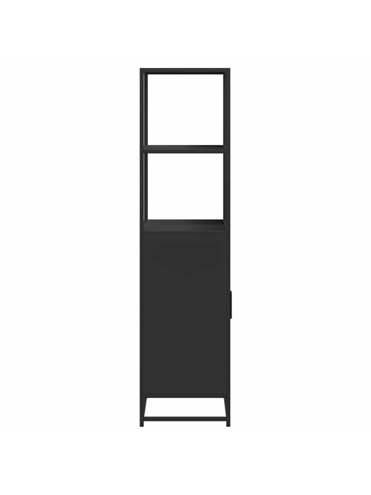 Skříň highboard černá 68 x 35 x 139 cm kompozitní dřevo a kov