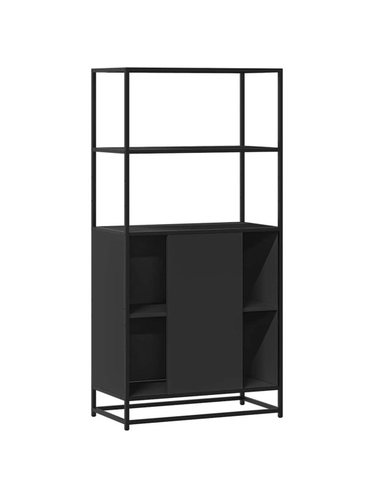 Skříň highboard černá 68 x 35 x 139 cm kompozitní dřevo a kov