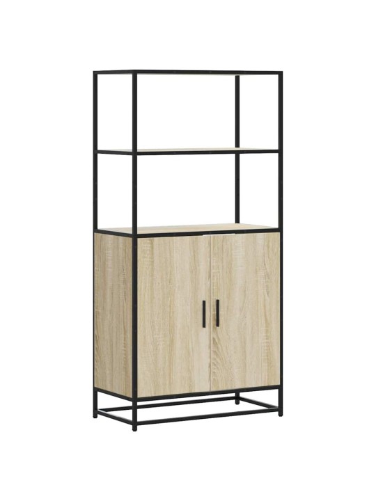 Skříň highboard dub sonoma 68x35x139 cm kompozitní dřevo a kov