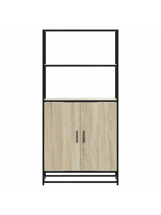 Skříň highboard dub sonoma 68x35x139 cm kompozitní dřevo a kov