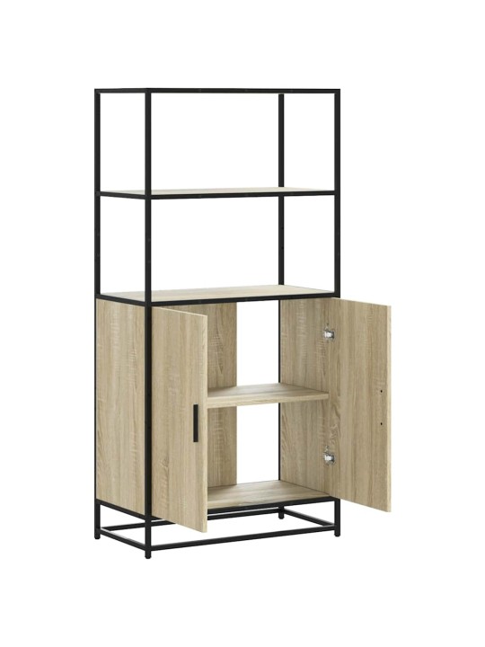 Skříň highboard dub sonoma 68x35x139 cm kompozitní dřevo a kov