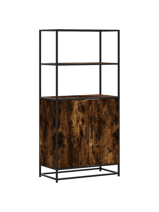 Skříň highboard kouřový dub 68x35x139cm kompozitní dřevo a kov