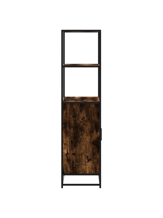 Skříň highboard kouřový dub 68x35x139cm kompozitní dřevo a kov
