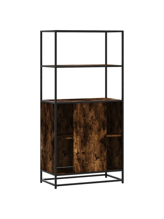 Skříň highboard kouřový dub 68x35x139cm kompozitní dřevo a kov