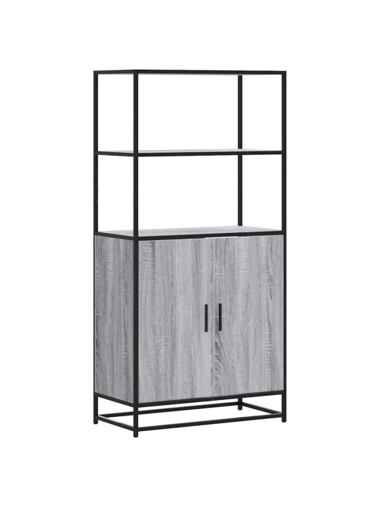 Skříň highboard šedá sonoma 68x35x139cm kompozitní dřevo a kov