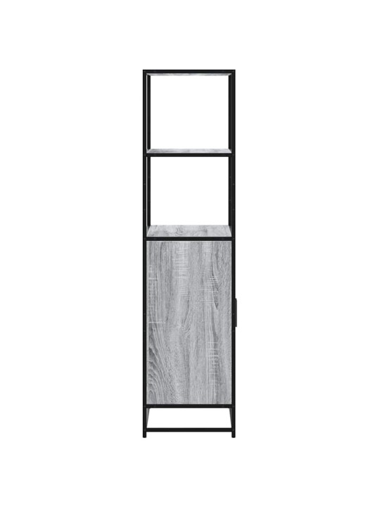Skříň highboard šedá sonoma 68x35x139cm kompozitní dřevo a kov