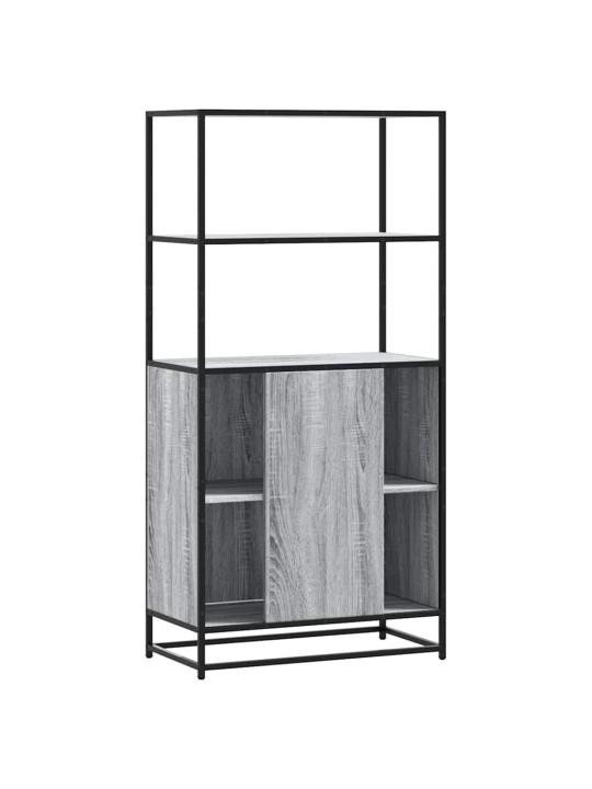 Skříň highboard šedá sonoma 68x35x139cm kompozitní dřevo a kov