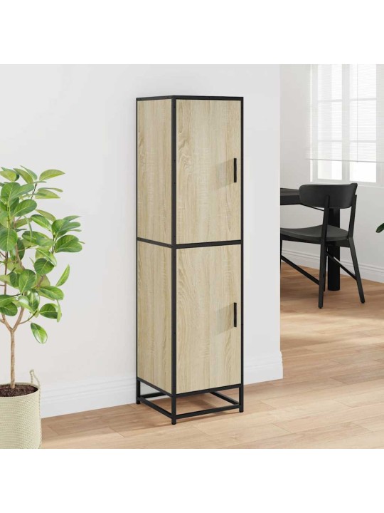 Skříň highboard dub sonoma 35,5x35x139 cm kompozit a kov