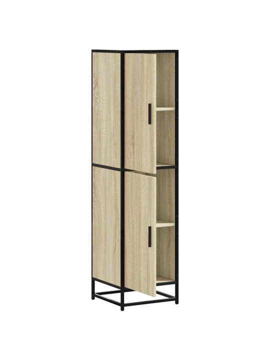 Skříň highboard dub sonoma 35,5x35x139 cm kompozit a kov