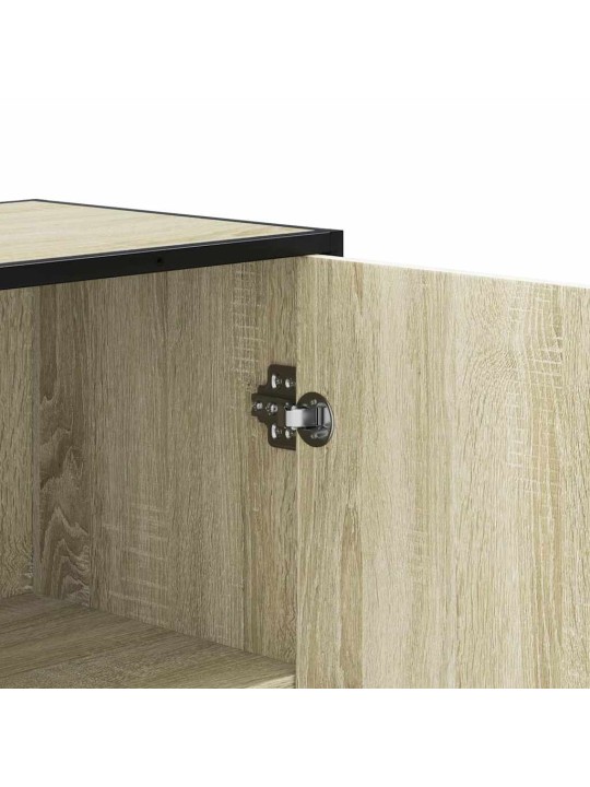 Skříň highboard dub sonoma 35,5x35x139 cm kompozit a kov
