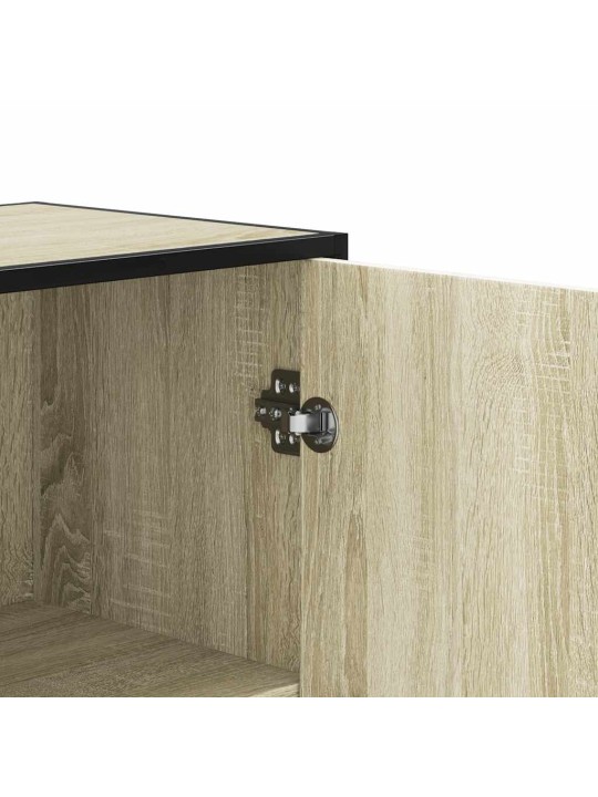 Skříň highboard dub sonoma 35,5x35x139 cm kompozit a kov