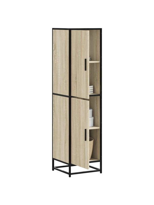 Skříň highboard dub sonoma 35,5x35x139 cm kompozit a kov