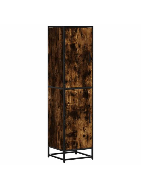Skříň highboard kouřový dub 35,5x35x139 cm kompozit a kov