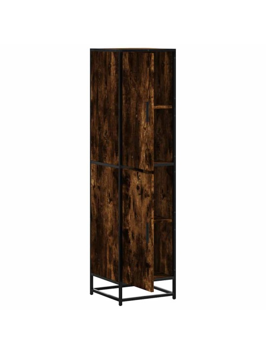 Skříň highboard kouřový dub 35,5x35x139 cm kompozit a kov